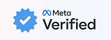 Selo Meta Verified azul com texto "Meta Verified" em português